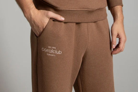 Proste spodnie unisex, brązowe